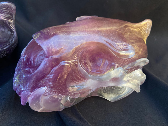 SPIRIT HOUSE CRYSTAL SKULL -DARK PURPLES