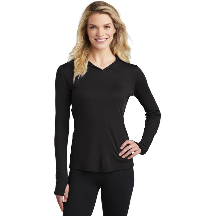 Sport-Tek Ladies Posicharge Competitor Hooded Pullover-Regular-Sport-Tek-Black-S-Thread Logic