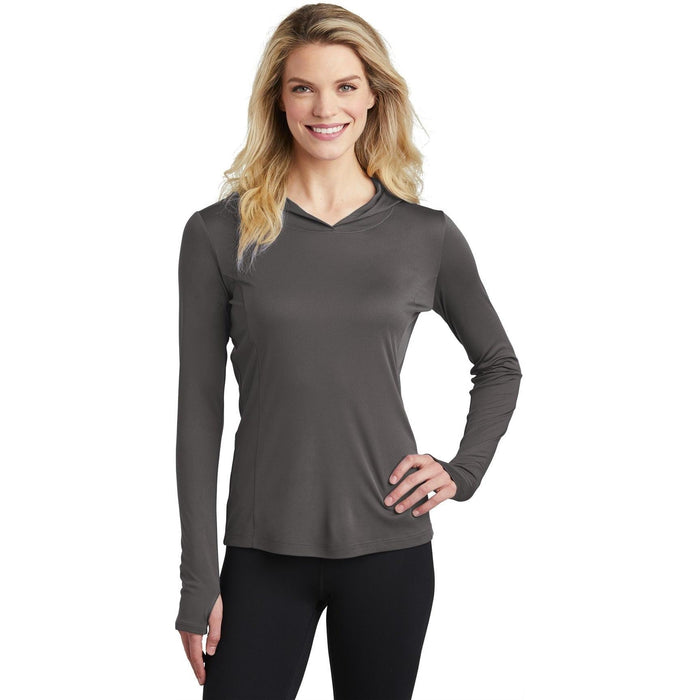 Sport-Tek Ladies Posicharge Competitor Hooded Pullover-Regular-Sport-Tek-Iron Grey-S-Thread Logic