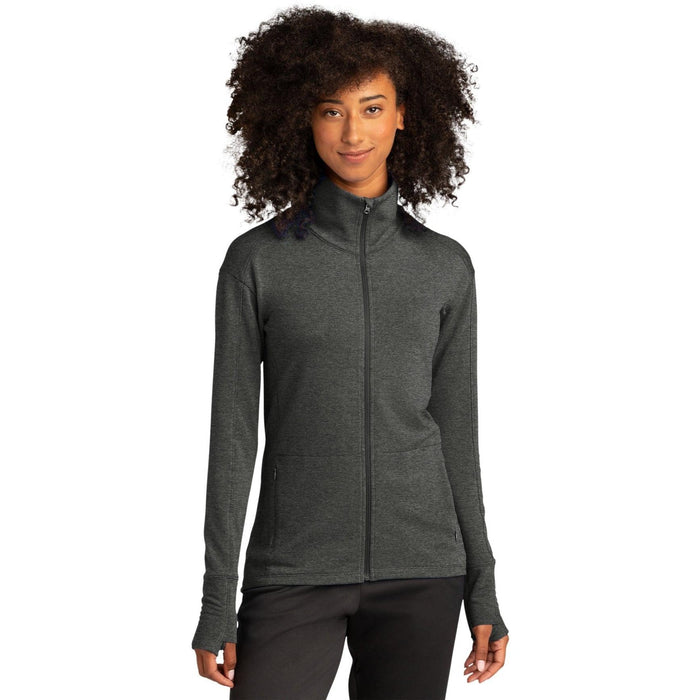 Sport-Tek Ladies Sport-Wick Flex Fleece Full-Zip-Regular-Sport-Tek-Dark Grey Heather-S-Thread Logic