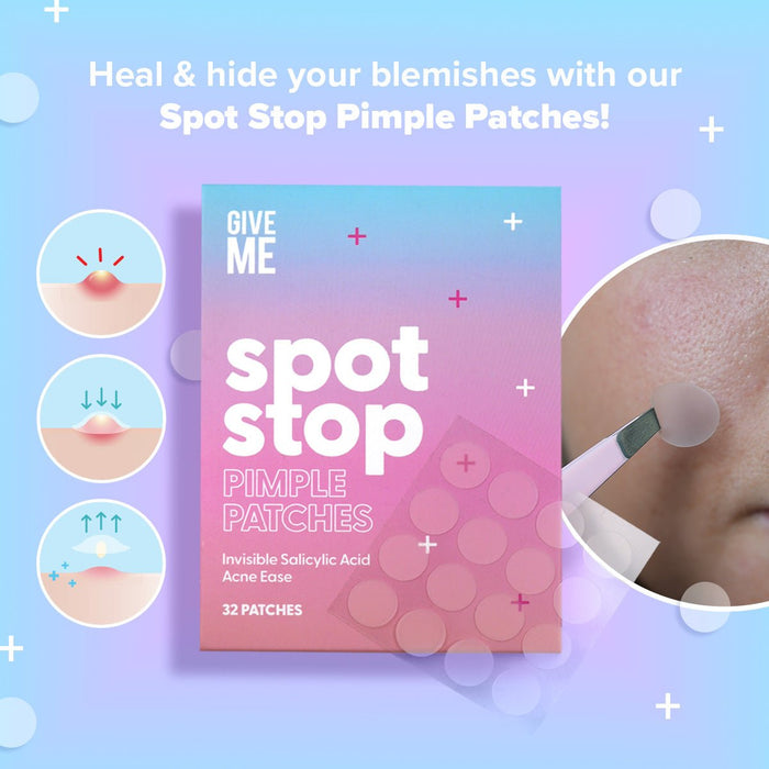 Spot Stop Pimple Patches - Invisible Salicylic Acid Acne Ease - Give Me Cosmetics