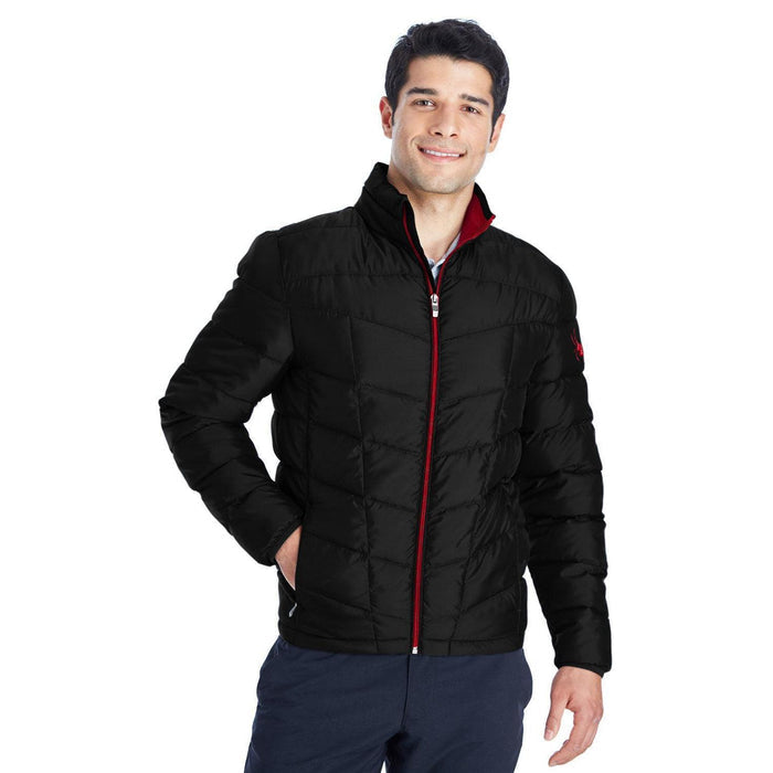 Spyder Pelmo Insulated Puffer Jacket-Men's Jackets-Spyder-Black/Red-S-Thread Logic