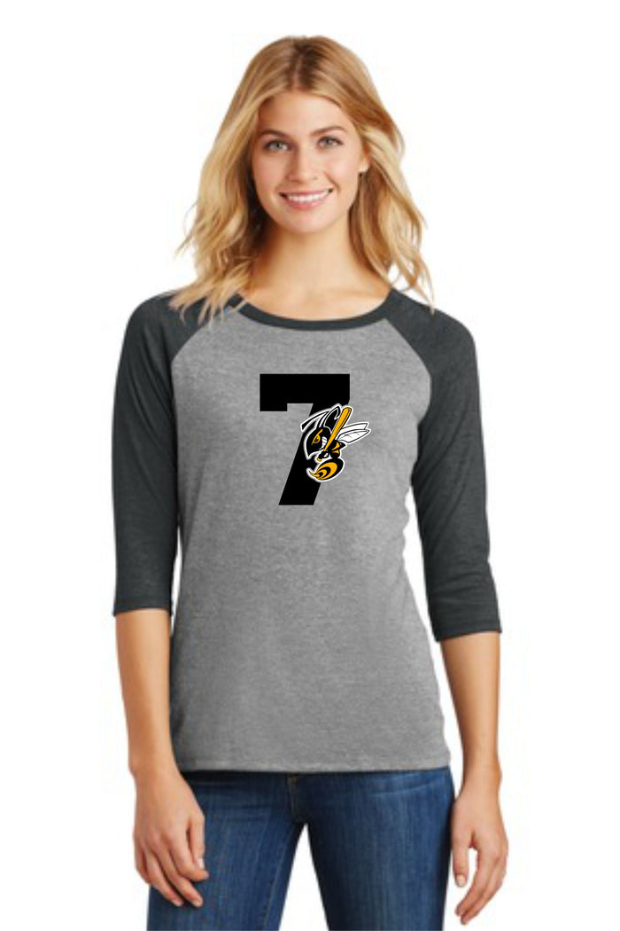 Sting Ladies Number Raglan- Matte or Glitter