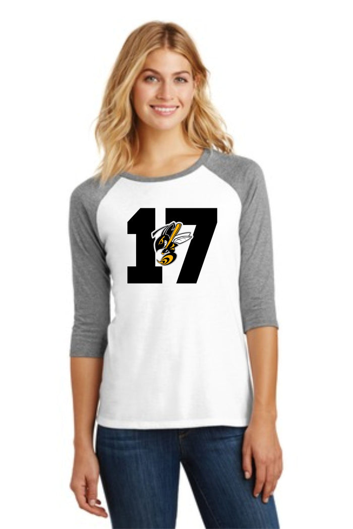 Sting Ladies Number Raglan- Matte or Glitter