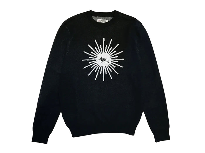 Sunburst Knit Sweater - Black