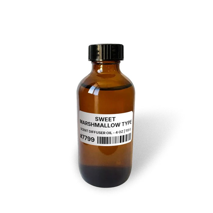 Sweet Marshmallow Type Scent Diffuser Oil - 4 oz | 113 g bottle image showing Scent Diffuser Oil in 4 oz size. Fragrance product bottle photo for Sweet Marshmallow Type Scent Diffuser Oil - 4 oz | 113 g.