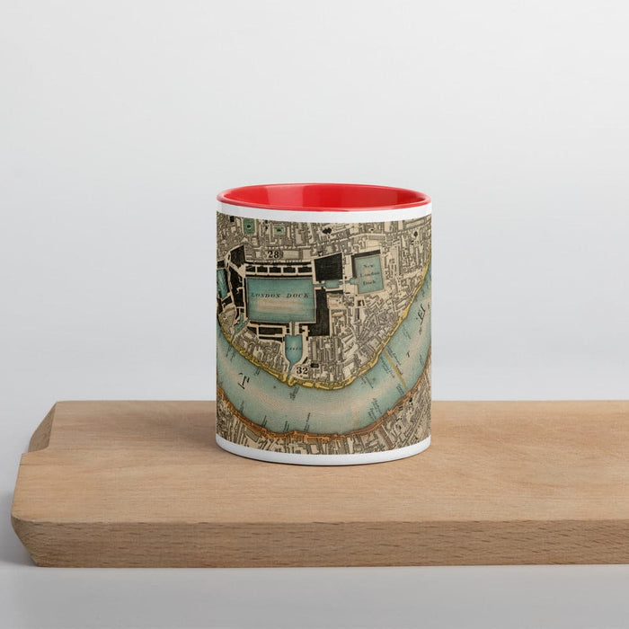 Thames & East London Mug - Unique 330ml (11oz) mug with CJ Greenwood's 1830 colour map of London