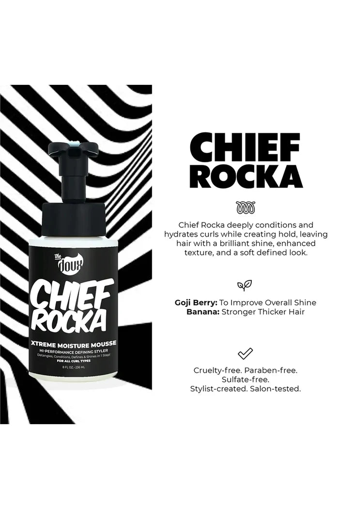 THE DOUX CHIEF ROCKA XTREME HOLD MOUSSE 8oz THE DOUX