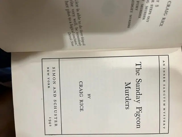 The Sunday Pigeon Murders - Crippen & Landru, Publishers