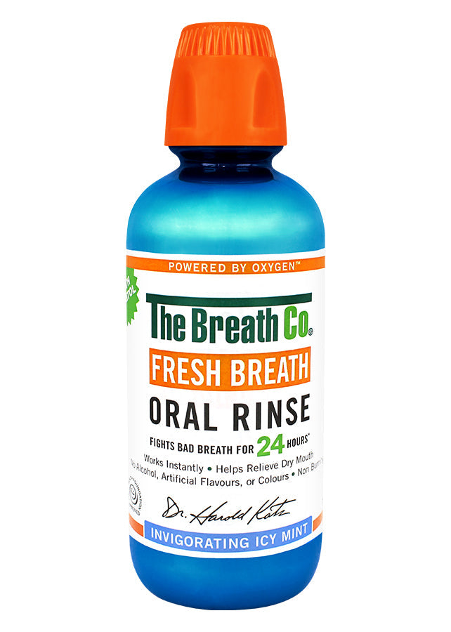 THERA BREATH Fresh Breath Oral Rinse Invigorating - Icy Mint غسول الفم المنعش للتنفس النقي بنكهة النعناع البارد من بريث كو