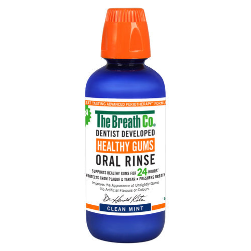TheraBreath Healthy Gums Mouthwash Antigingivitis - Clean Mint غسول الفم للعناية باللثة ومكافحة التهاب اللثة بنكهة النعناع المنعشة من بريث كو
