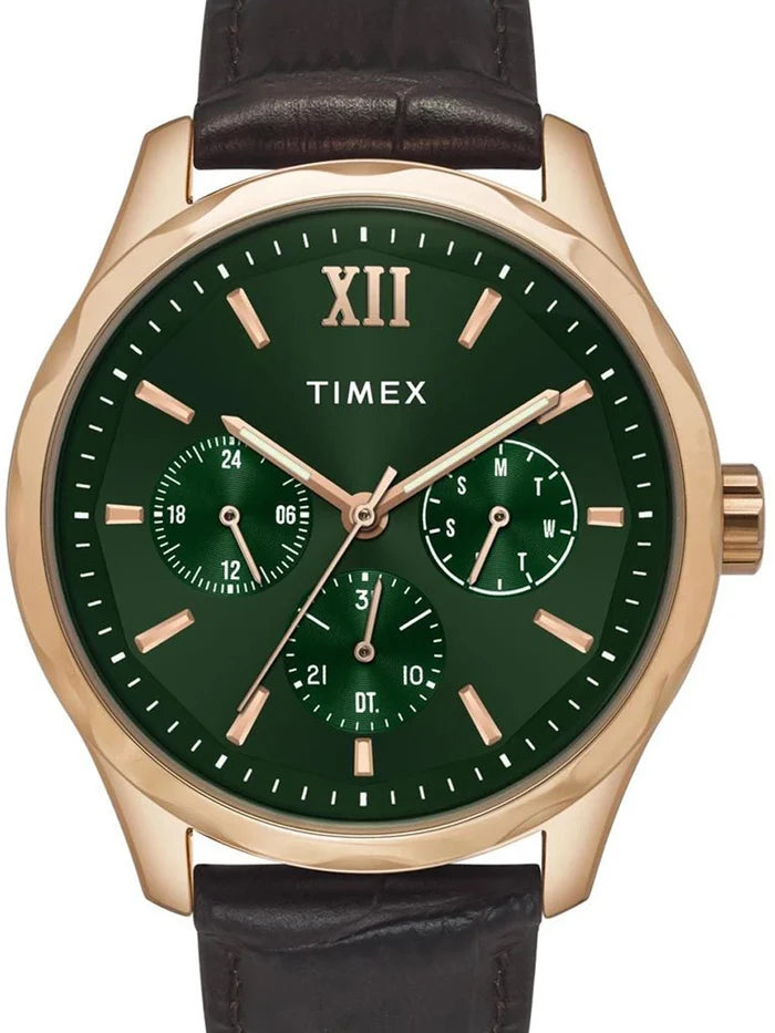Timex Signio Round 44mm Green Dial Analog Watch - TW0TG7634