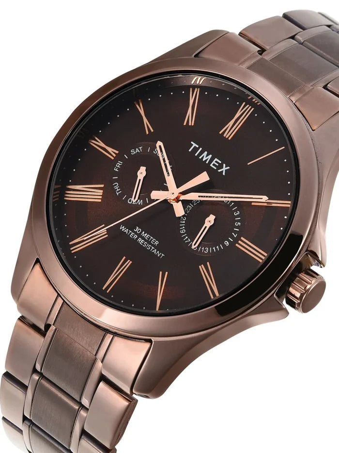 Timex Trendline Round 21mm Brown Dial Analog Watch - TW000X136