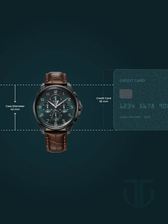 Titan Classic Chronograph Analog With Teal Green Dial Watch - NT90169NL01