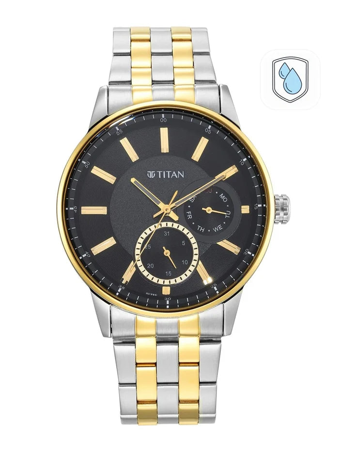 Titan Regalia Opulent Multifunction Analog With Black Dial Watch - NT9441BM02