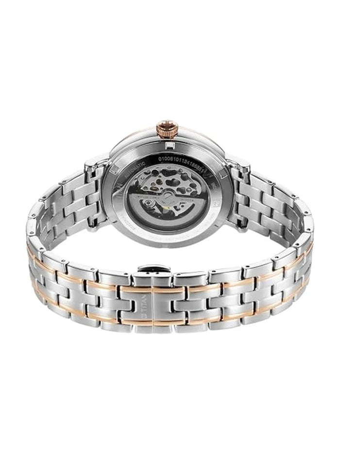 Titan Round White Dial Analog Watch - 90222KM01