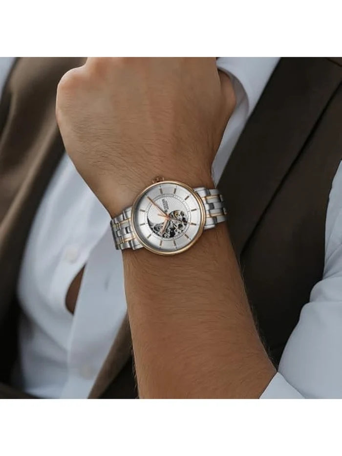 Titan Round White Dial Analog Watch - 90222KM01