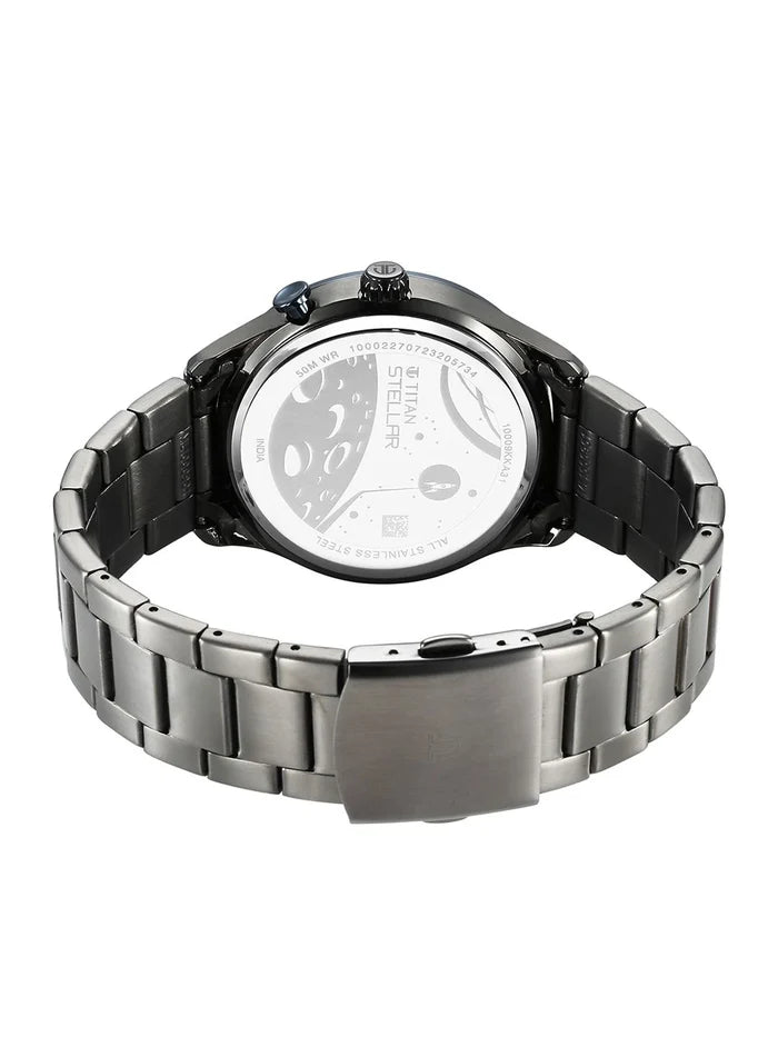 Titan Stellar Multifunction Analog With Blue Dial Watch - NT10009KM01