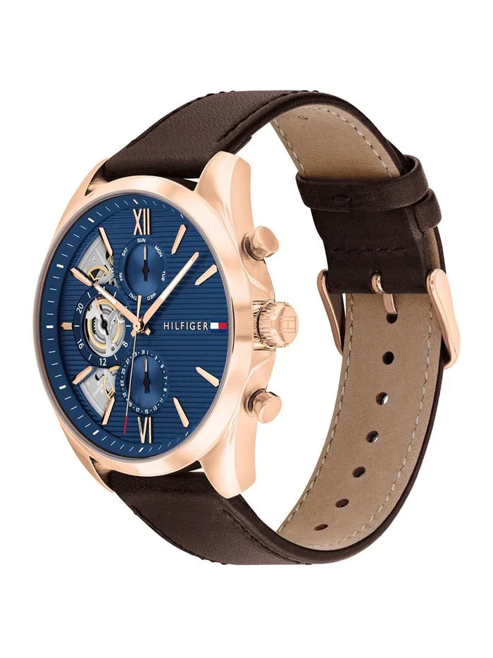 Tommy Hilfiger Dial & Leather Strap Chronograph Analogue Watch - TH1710645