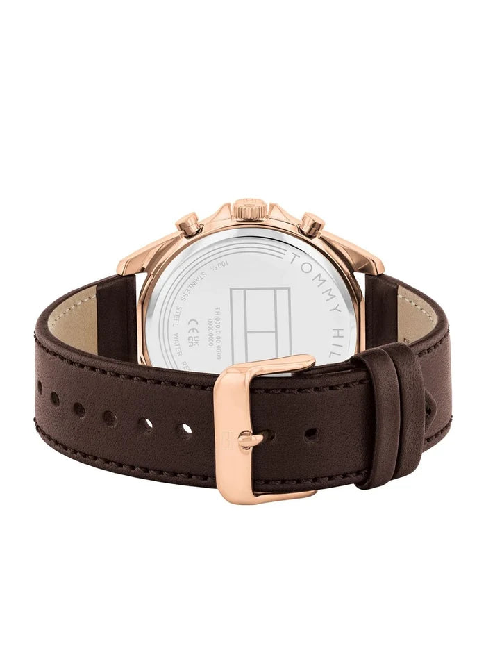 Tommy Hilfiger Dial & Leather Strap Chronograph Analogue Watch - TH1710645