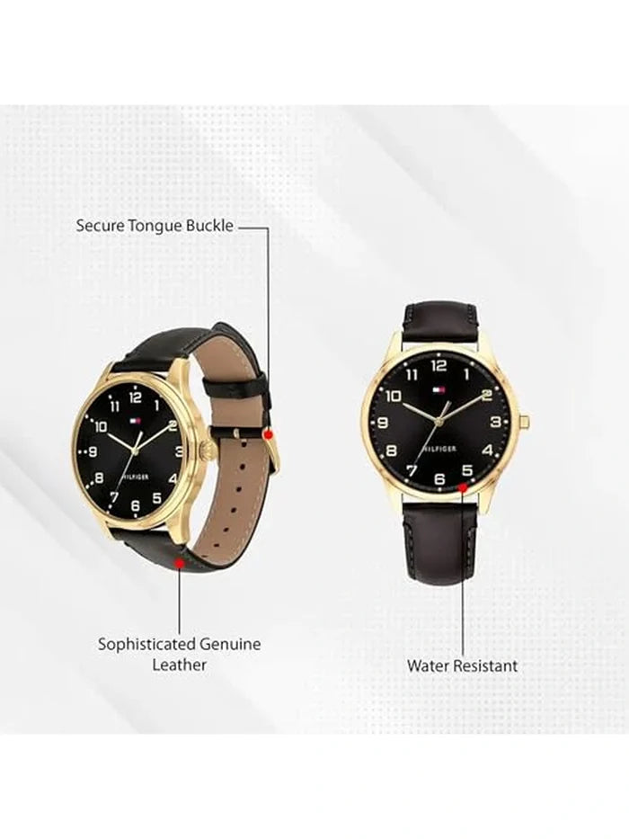 Tommy Hilfiger  Round Black Dial Analog Watch - NCTH1791660W
