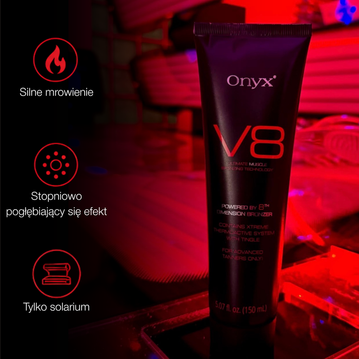 V8 - intensywny bronzer do opalania z efektem tingle