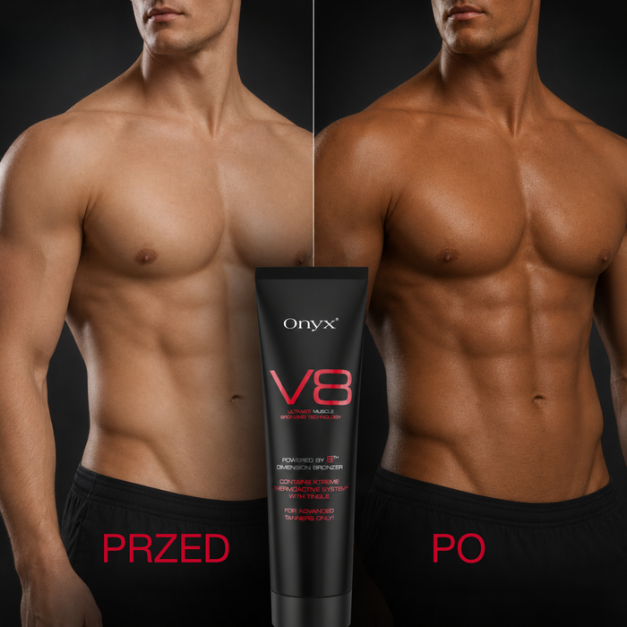 V8 - intensywny bronzer do opalania z efektem tingle