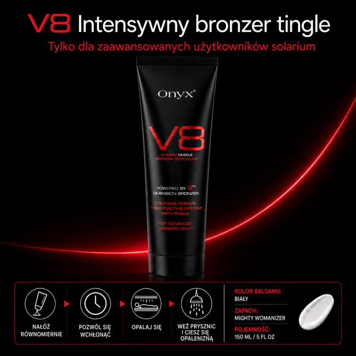 V8 - intensywny bronzer do opalania z efektem tingle