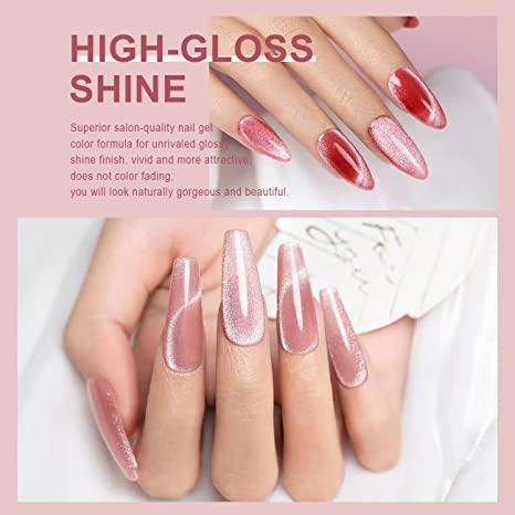 French Cat Eye Gel Polish Ice Velvet Crushed Velvet Texture