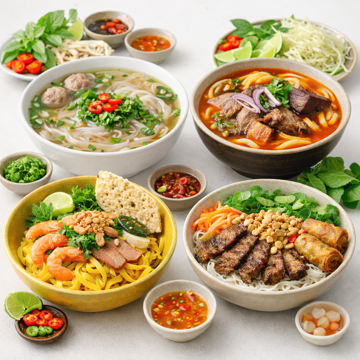 Oldman Que Huong Traditional Vietnamese noodle rice vermicelli bun bo hue mi quang pho spice seasoning