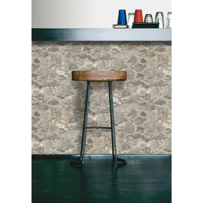 Weathered Stone Peel & Stick Wallpaper - EonShoppee