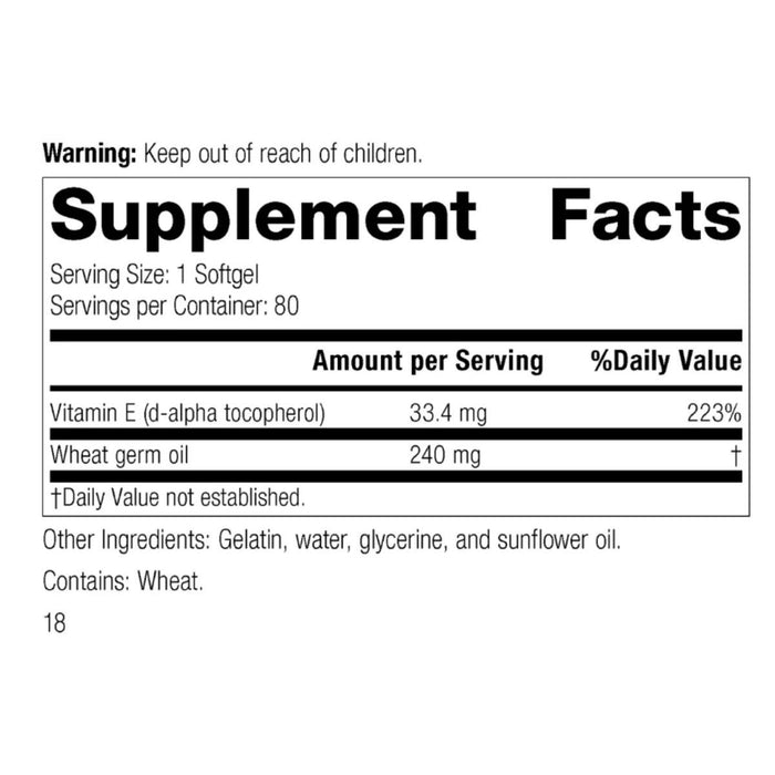 Wheat Germ Oil Fortified (80 softgels) by Standard Process