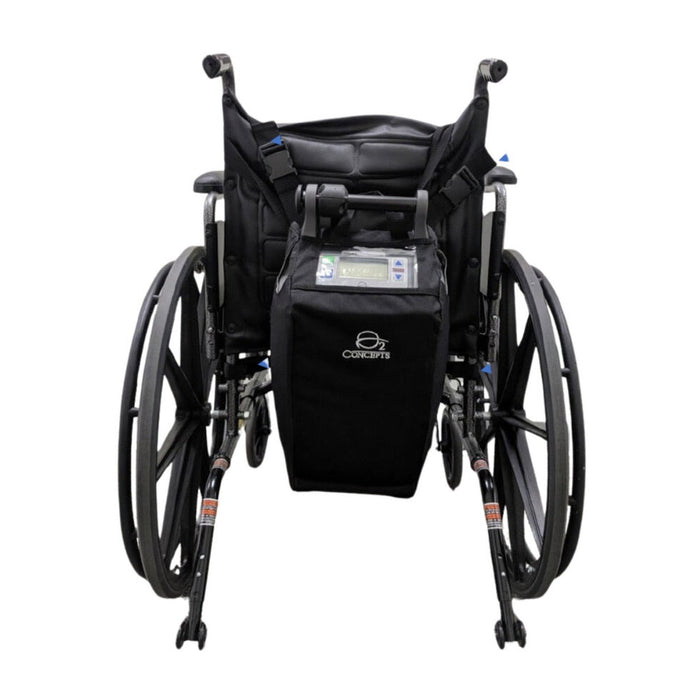 o2 Concepts Oxlife Independence Wheelchair attachment in use
