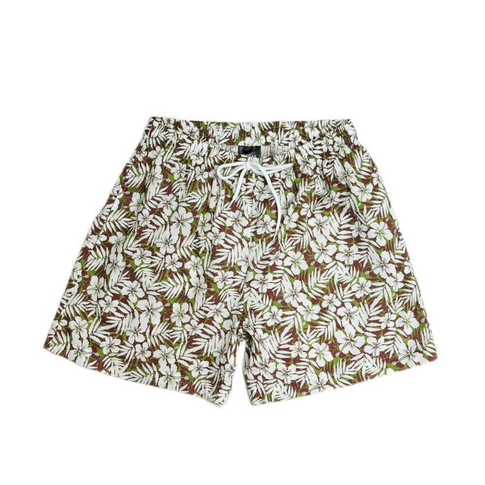 White Hibiscus Shorts