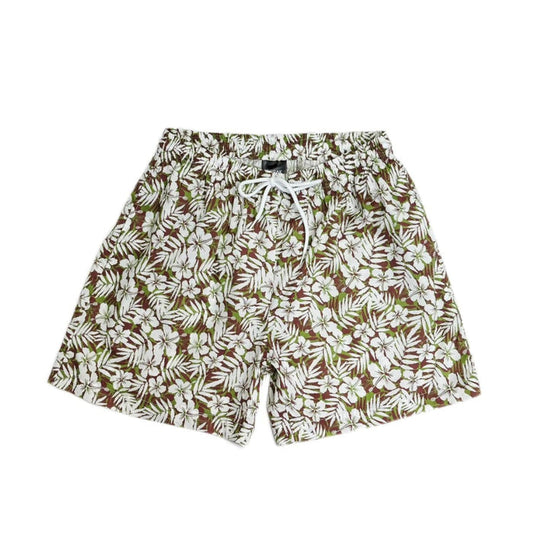 White Hibiscus Shorts