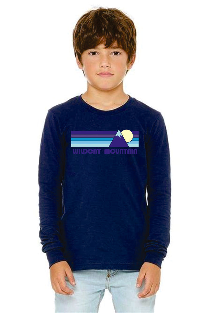Wildcat Mountain Bella Canvas Long Sleeve Tee- Navy or Grey