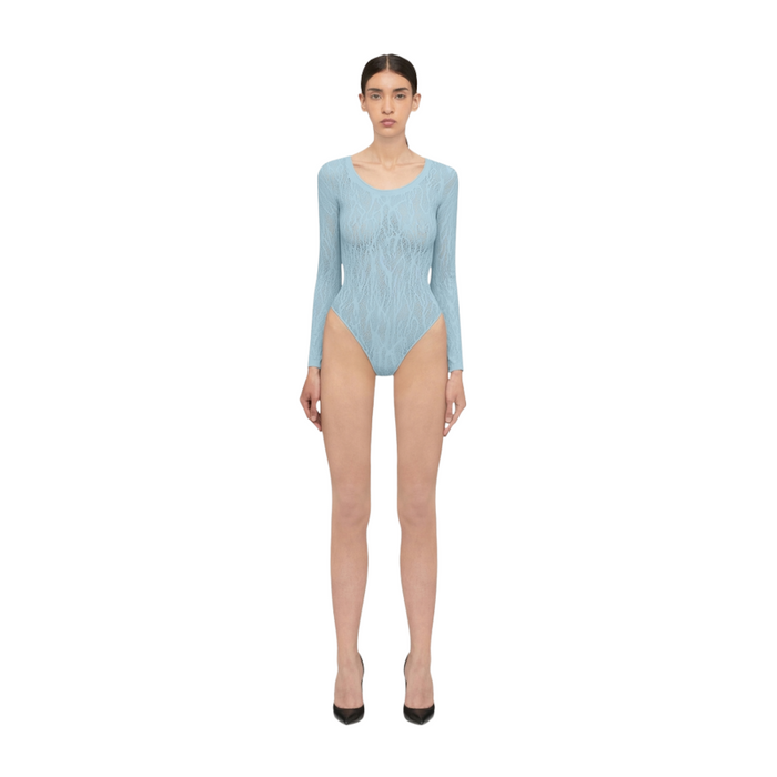 Wolford SNAKE LACE STRING BODY sky