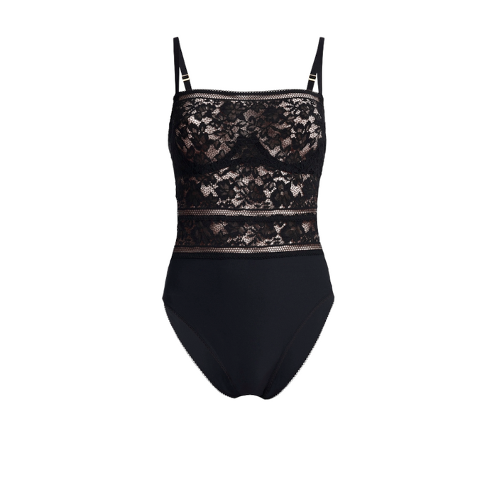 Wolford STRAIGHT LACED SHAPING BODYSUIT black