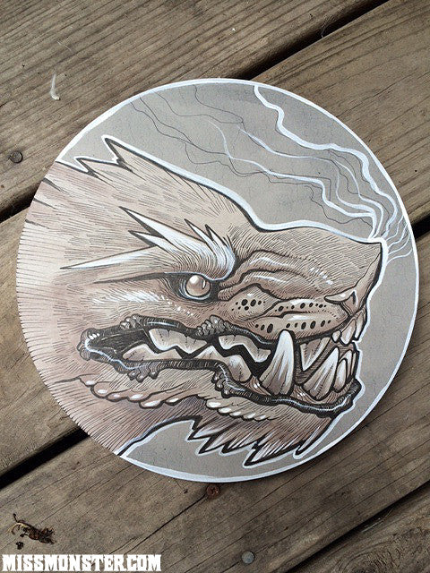 WOLFY- ORIGINAL INK DRAWING