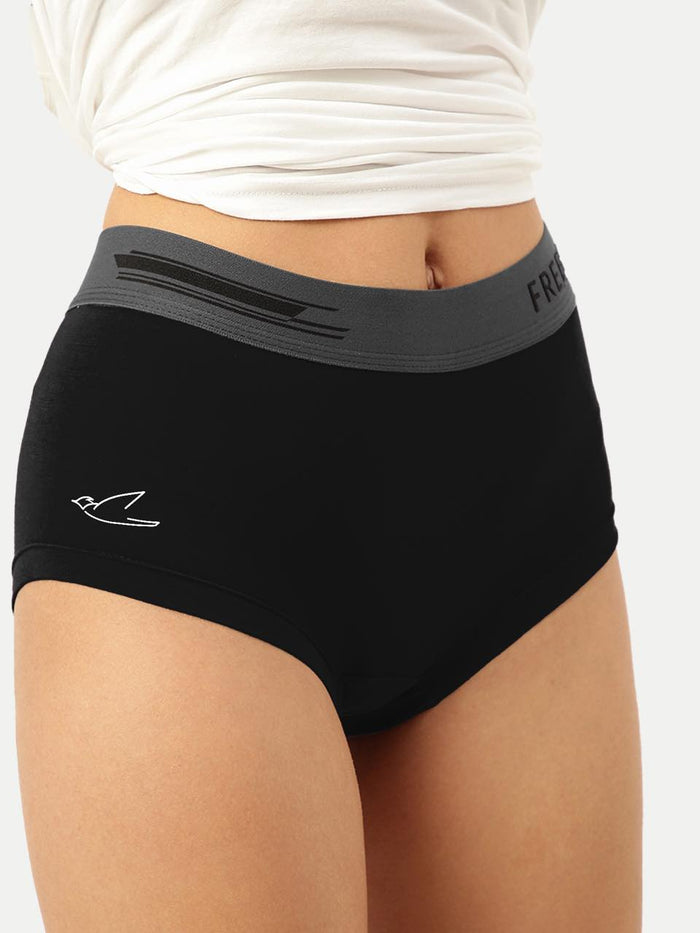 Women's Micro Modal Solid Waistband Boxer Brief With Cult Waistband (Pack of 5)
