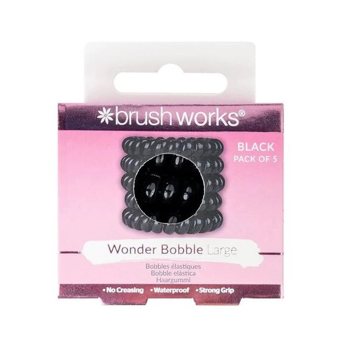 Wonder Bobbles Large Spiral Hair Ties for Thick Hair - 5pcs