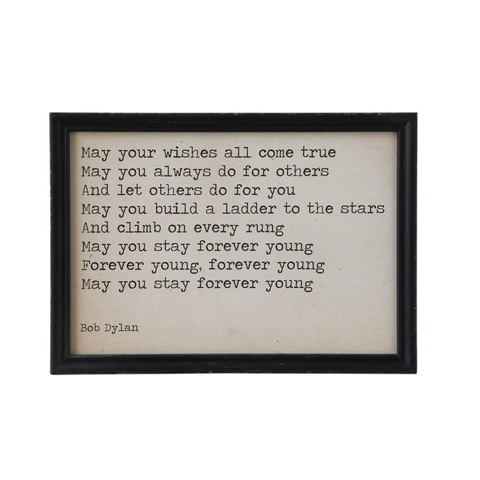 Bob Dylan Wall Art - Bob Dylan Wall Quotes - Decorative Framed Quotes - Candlestock.com