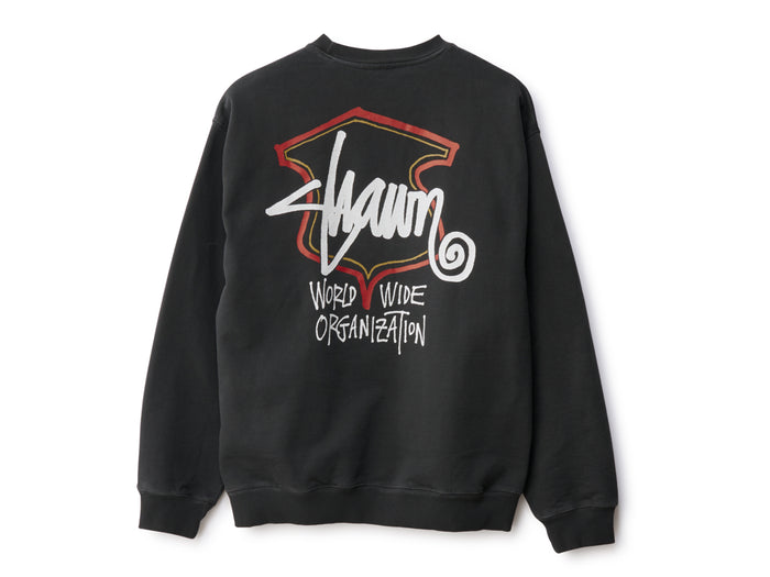 WWO Crest Crew Fleece - Washed Black
