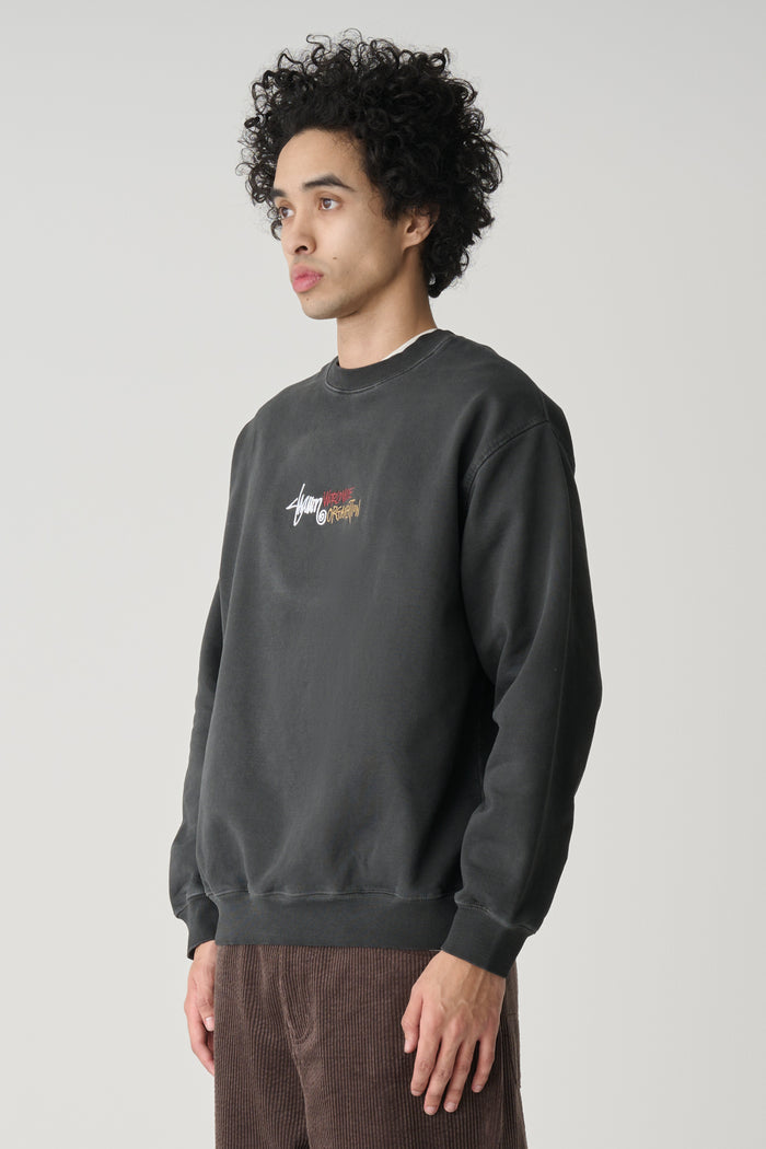 WWO Crest Crew Fleece - Washed Black