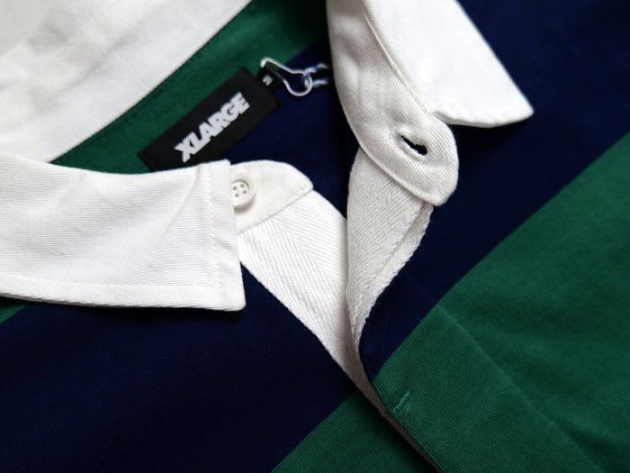 XL Stripe Rugby - Green / Navy