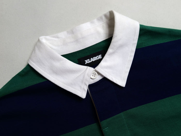 XL Stripe Rugby - Green / Navy