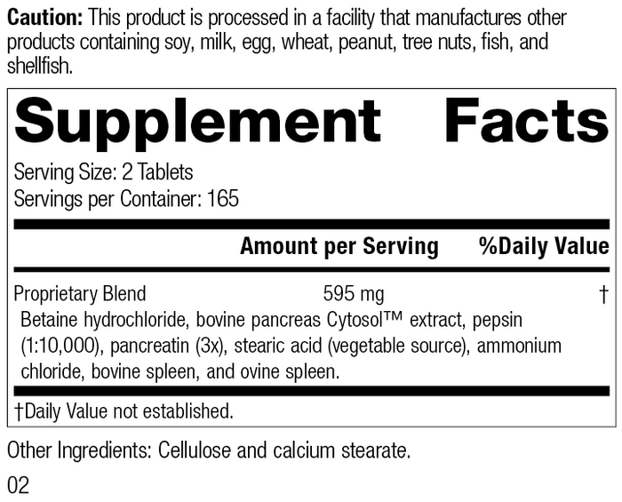 Zypan®, 330 Tablets Supplement Facts